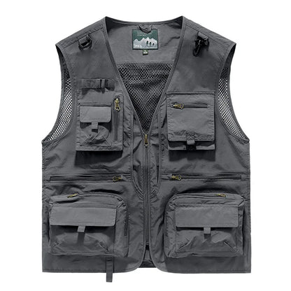 2023 Outdoor Leisure Vest Men's New Multi-Pocket Breathable Outdoor Sports Coat High-Quality Design Leisure Vest Men