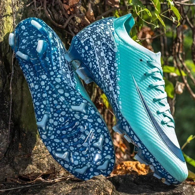 New Men Football Boots Professional Boys Soccer Shoes Ankle Sports Shoes Non-Slip TF/FG Match Sneakers Unisex Comfortable