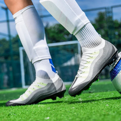 Men's Sports Football Shoes Fg/Ag Long Nail Adult Artificial Grassland Durable Training Specific Shoes High-Tops Non Slip Shoes