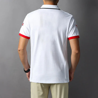 Men's polo shirt England Great Britain Royal casual sports party cotton embroidery luxury contrast color original design