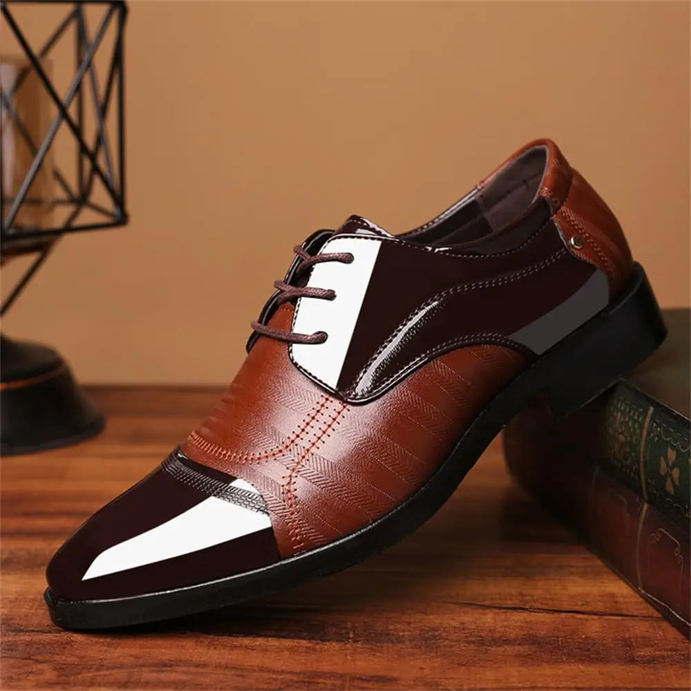 Men's Dress Shoes Formal Suit Tuxedo Lace-Up Oxford Shoe For Business Breathable Casual Shoe For Men