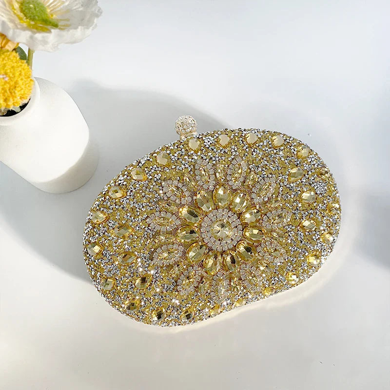 Bling Wedding Clutch Bag Party Purse and Handbag Women's Evening Bag Luxury Design Chain Shoulder Bag