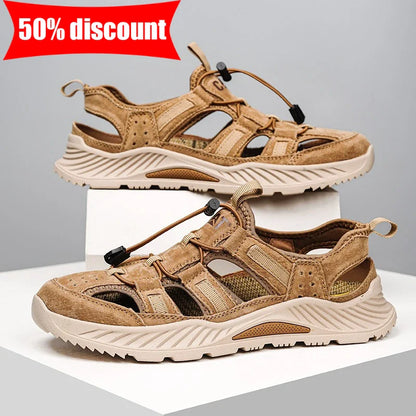 Mens Sandals Summer Outdoor Walking Fashionable Comfortable Soft Beach Water Shoes Daily Versatile Breathable Commuting Sneakers