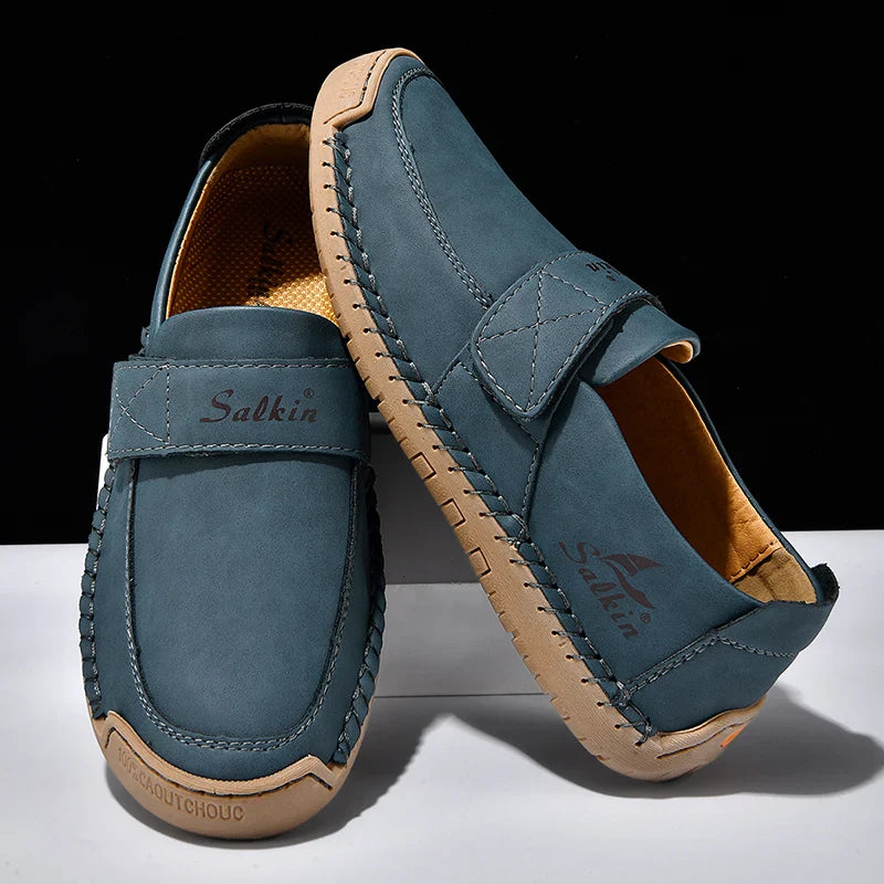 Men's Slip On Loafers Soft Leather Preppy Lightweight Breathable Driving Shoes Non Slip Daily Fashion Casual Outdoor Sneakers