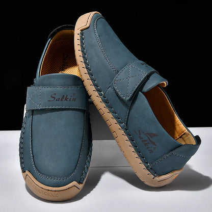 Men's Slip On Loafers Soft Leather Preppy Lightweight Breathable Driving Shoes Non Slip Daily Fashion Casual Outdoor Sneakers