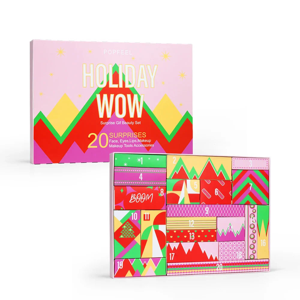 POPFEEL Surprise Gift Box Makeup Set for Girls – 20-Piece Face, Eye, and Lip Cosmetics and Beauty Tools Combination Set.