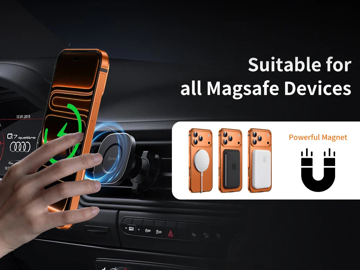 Suitable Magsafe Case for IPhone 17Pro Max 12 13 14 15 16 17Air Plus Alloy Frame Heavy Protection Phone Case