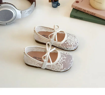 2025 Children Sandals for Girls Summer New Fashion Korean Style Soft Bottom Anti-slippery Versatile Chic Princess Mesh Shoes