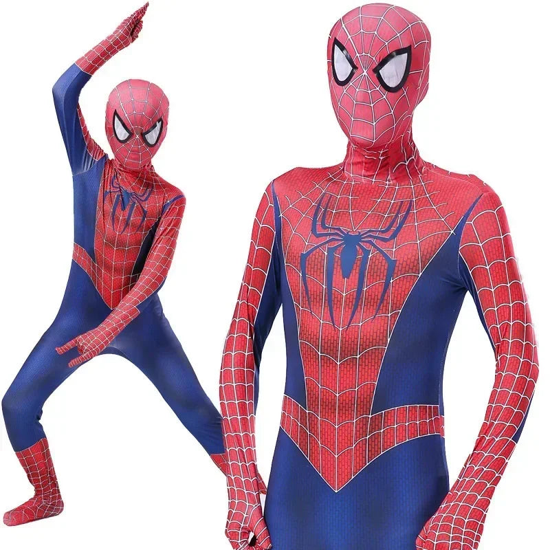 Spider Man Cosplay Costume Zentai Spiderman Costume Superhero Bodysuit Spandex Jumpsuit Suit for Child Kids Adult
