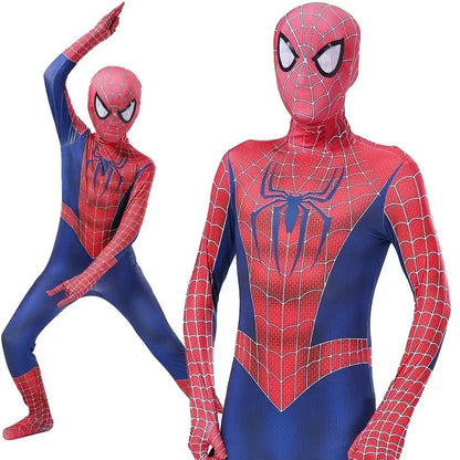 Spider Man Cosplay Costume Zentai Spiderman Costume Superhero Bodysuit Spandex Jumpsuit Suit for Child Kids Adult