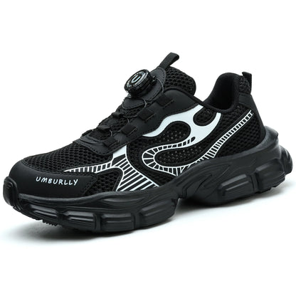 Summer button women's steel head safety shoes Smashing breathable upper Workshop factory women's work shoes