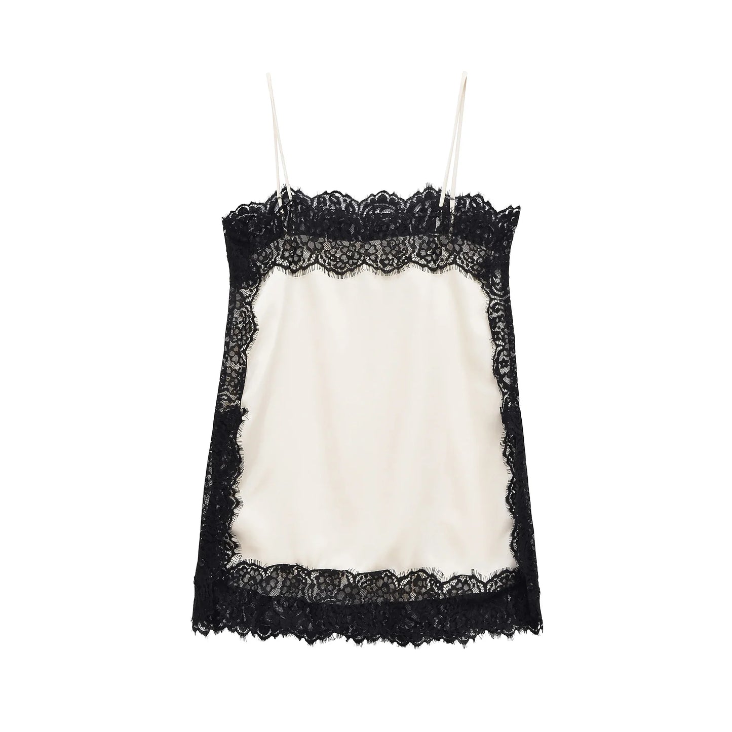 Sexy Chic Satin Lace Square Collar Tops Women Side Split Cami Party Tops Fashion 2025 Evening Club Christmas Girl Tops