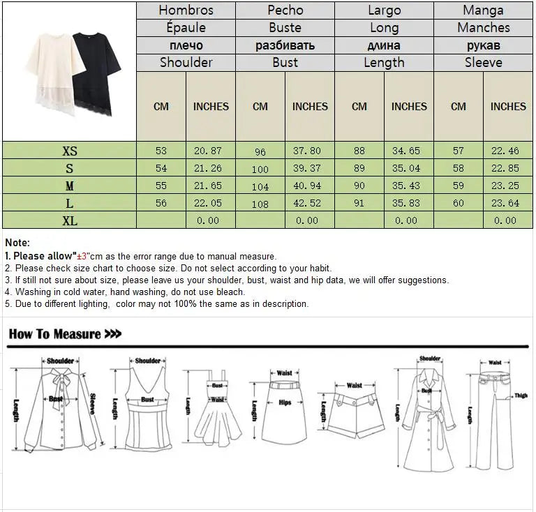 Lace Splice Asymmetry T-shirt  Women Fashion Autumn Winter O-neck loose Tee Top Chic Female Long Sleeved T-Shirts Mjuer
