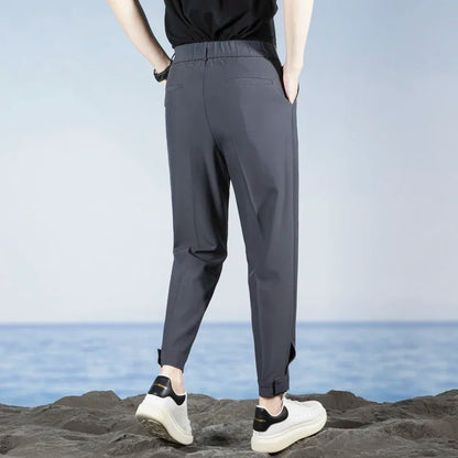 Korean Fashion Summer Men's Casual Harem Pants High Street Loose Bound Feet Sweatpants Male Black Gray White Jogging Trousers