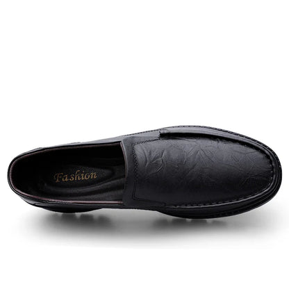 2025 New Summer Leather Shoes, Soft-soled Height-increasing Commuting and Patrol Shoes, High-end Handmade Leather Shoes for Men