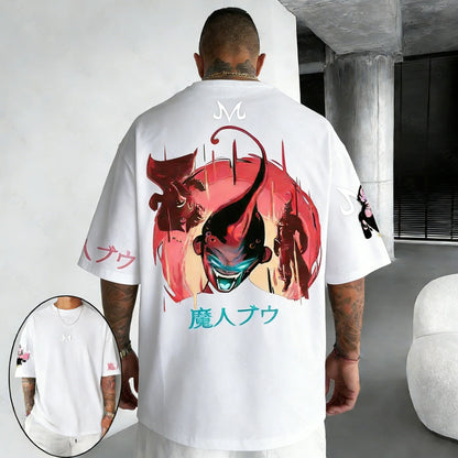 T-shirt Summer New Majin Buu Co Branded Unisex Harajuku Oversized Loose Casual Parent-child Short Sleeved