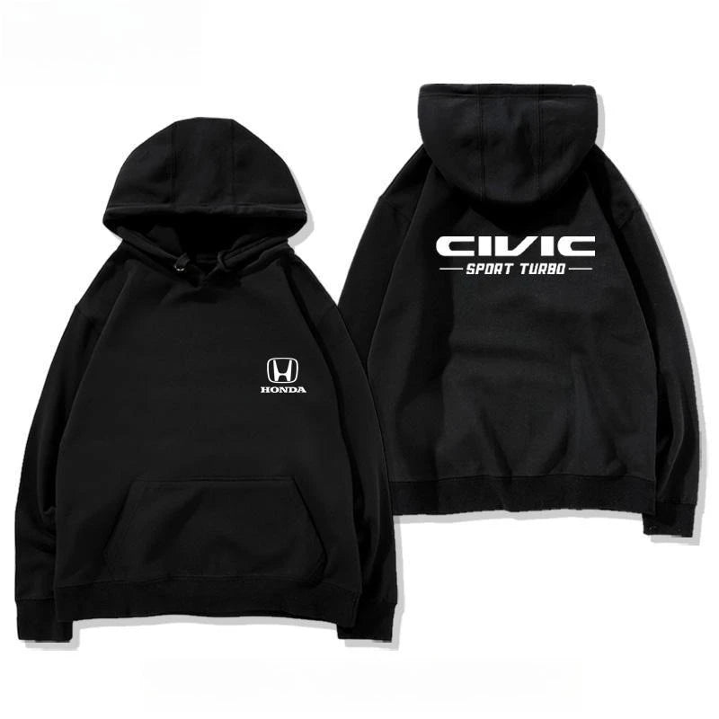 Men Civic Modification Culture JDM Auto Repair Hooded Sweater Jacket Men's and Women's Fashion Casual