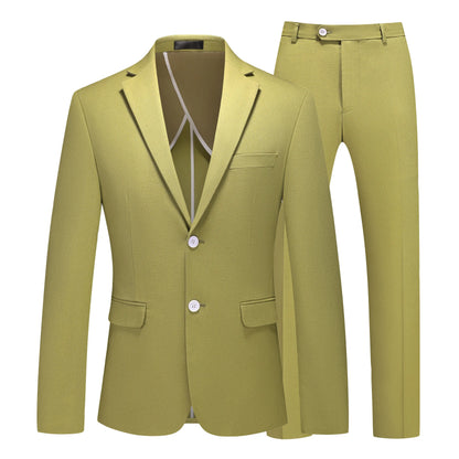 Men's Linen Half Lined 2 Piece Suit Set Lightweight Breathable Blazer & Pants for Spring Summer, Formal Business Wedding