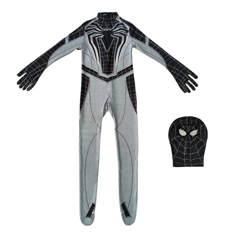 Kids Spider Boy Cosplay Costume Superhero Morales Cosplay Jumpsuit Miles Zentai Jumpsuit Halloween Carnival Party Costume Adult
