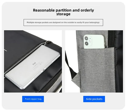 New Anti-theft USB Waterproof Hard Case Travel Smart Laptop Motorcycle Backpack Man EVA Fashion Business Men's Shell Backpack