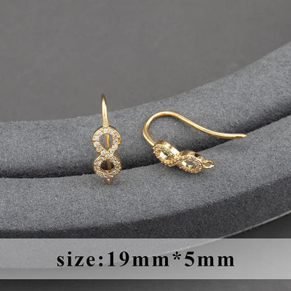 20pcs/lot M800 jewelry accessories,pass REACH,nickel free,18k gold plated,copper,connector,diy earrings,jewelry making