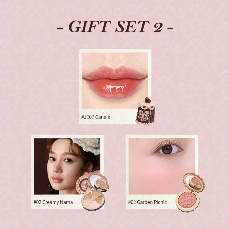 Flower Knows Makeup Set Sweetie Bear Gift Kit Setting Powder Long Lasting Concealer Palette Matte Blush Lipstick Pressed Powder