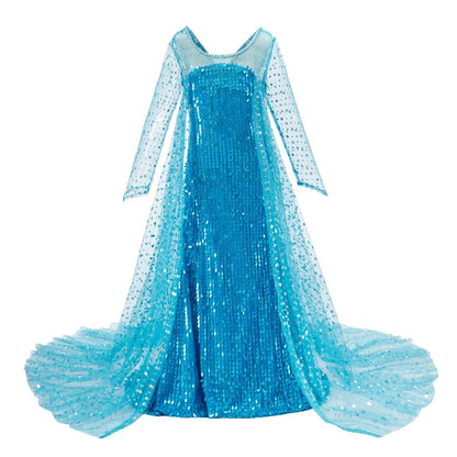 Vestido Elsa 2 Fantasia Meninas 3 5 6 8 10 Anos Infantil Halloween Cosplay Princesa Vestido Aniversário Roupa Festa