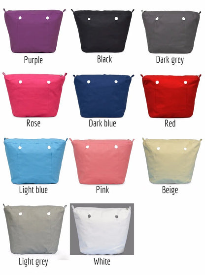 New Waterproof Inner Bag Organizer Insert Zipper Pocket for Classic Mini Obag Canvas Material for O Bag