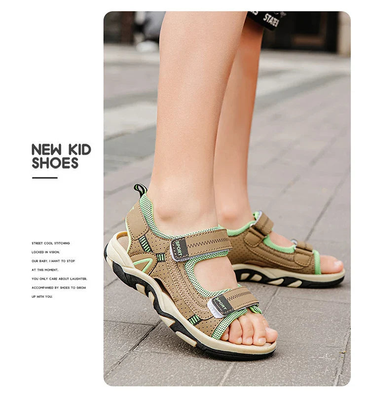 Children Sport Sandals Summer for Boys Outdoor Casual Beach Shoe Comfortable Soft Sole Kids Walking Sandials Non-slip