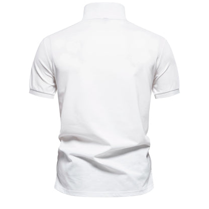New Design Gradient Printed Cotton Blend Polo Shirts for Men Short Sleeve Summer Fashion Mens Polos