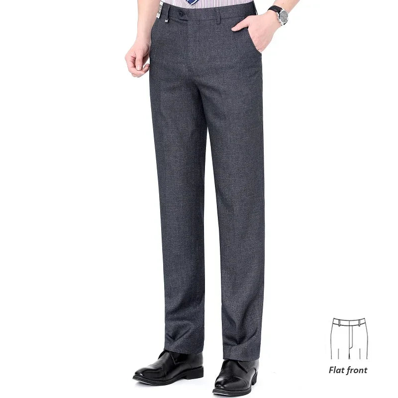 Men's High-End Summer Wool Blend Trousers, Traf Suit Pants,Business Formal , Man Pants,Wool Dress Pants for Men