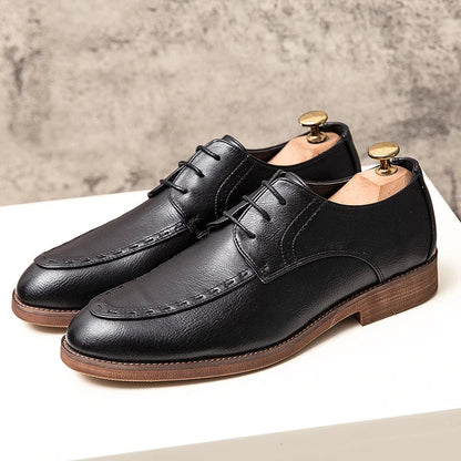Trend Dress Shoes Man Retro Casual Business Oxfords Leather Shoes Men Formal Social Brogues Wedding Party Leather Shoes For Male