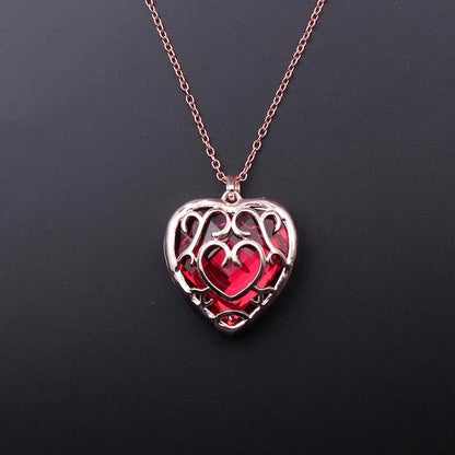 The Legend of Necklaces Metal Sword Shield Heart Pendant Necklaces for Men Fashion Jewelry Gifts Tears of the Kingdom