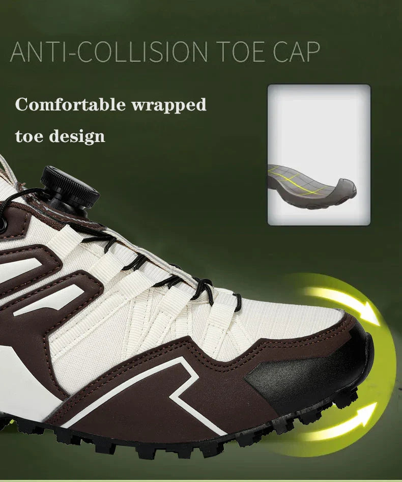 Men's Casual Sports Shoes Size 40-47 Rotating Lace-Up Men's Shoes Outdoor Non-Slip Breathable Comfortable Men's Sports Shoes