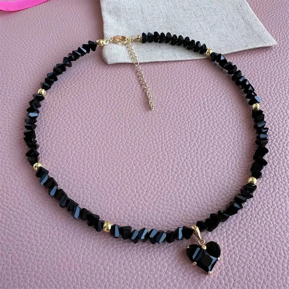 Necklace For Women Female Boho Geometric Baroque Transparent Crystal