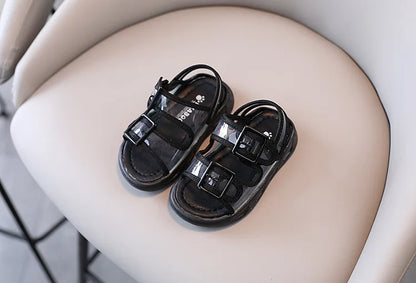 Clear Upper Children Sports Shoes Flat Sandals 2026 Summer Canvas Baby Boy Sandals Breathable Toddler Girls Shoes Kids I04224