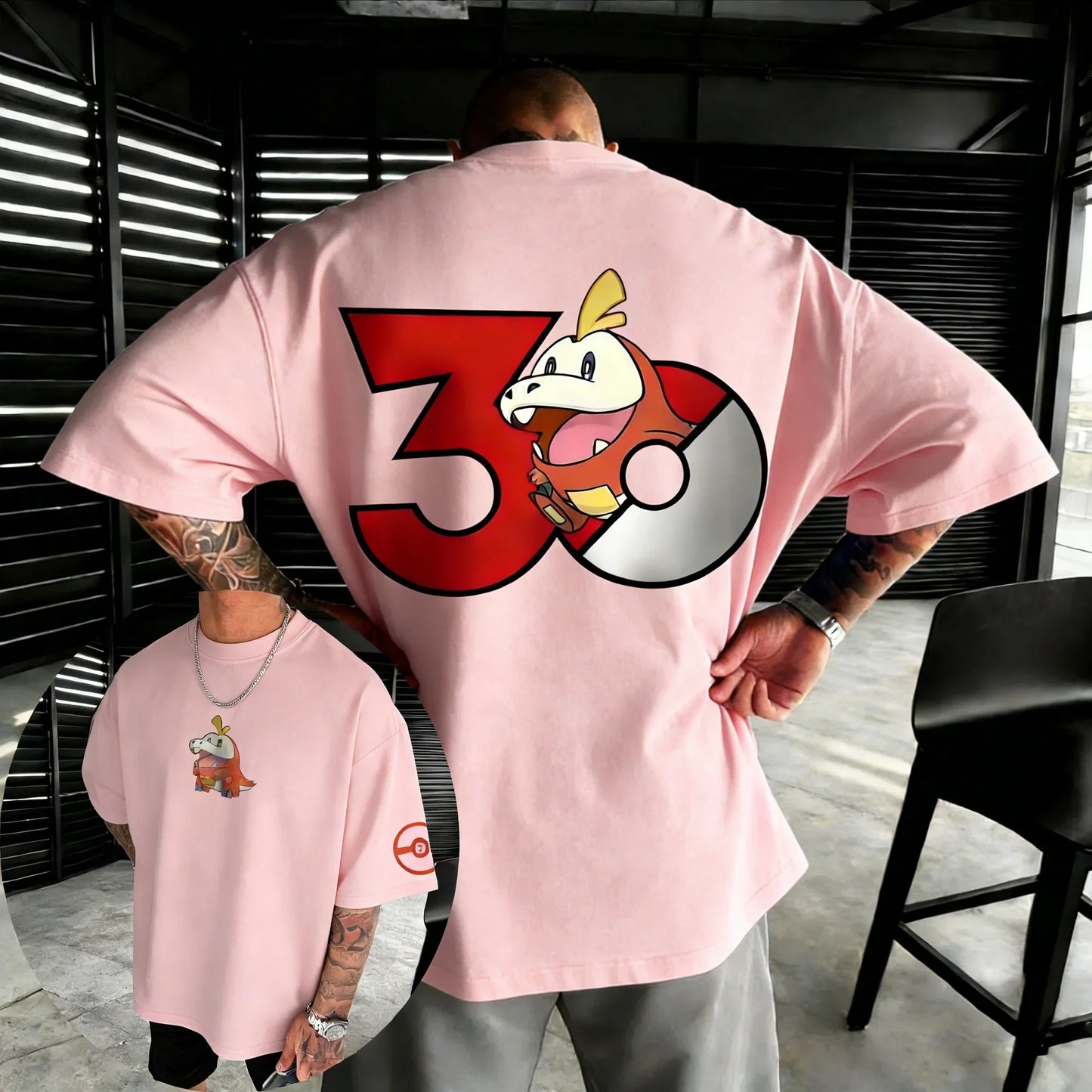 30th Anniversary Fueeco Co Cotton T-shirt Summer New Men's and Women's Loose Casual Hip Hop Trendy Short Sleeve Top