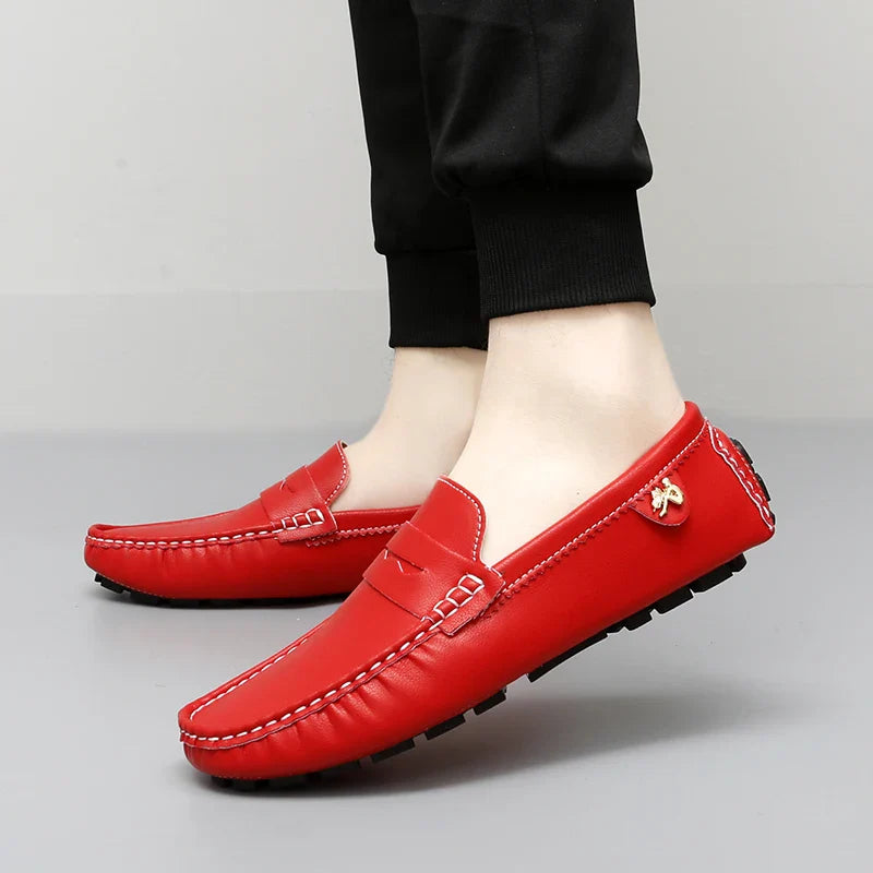 2025 New Handmade Beanie Shoes Men's Soft Sole Lazy Korean Style Trbottomy Easiest for Match Casual Slip-On Driving