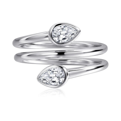Pear Cut 4*6mm All Moissanite Rings for Women Luxury Quality Wedding Band Lab Diamond Solid 925 Sterling Silver Jewelry