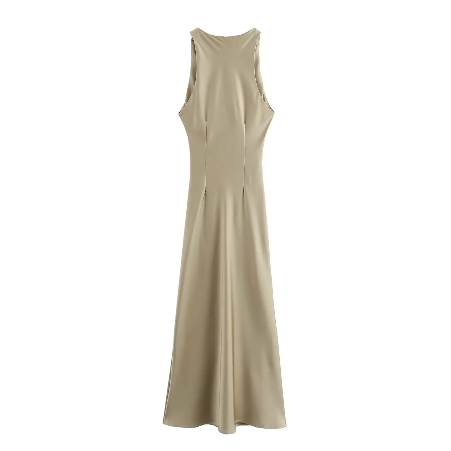 Satin Ruched Long Dresses for Women Sleeveless Summer Dress Woman off Shoulder Party Womens Dresses Beach Female Dress
