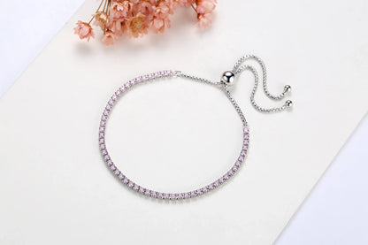 Full 2mm Moissanite Diamond Tennis Bracelet for Woman Man Certified s925 Silver Plated 18K Adjustable Link Chain Bracelets