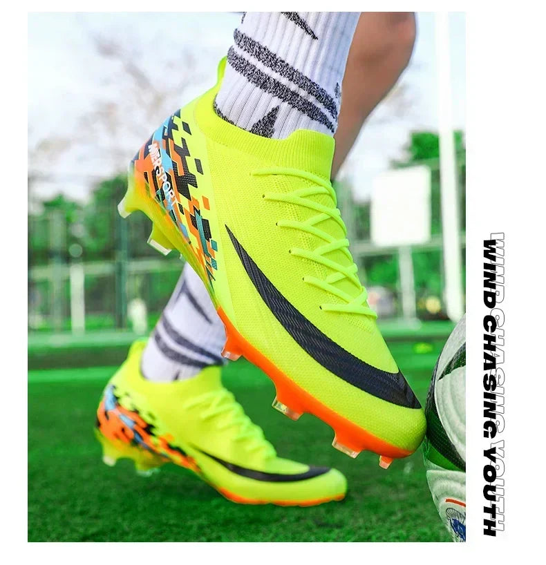 New Men Soccer Shoes Sport Grass Cleats Unisex Non-Slip Match Adult Ultralight Outdoor Football Boots Comfortable High-quality