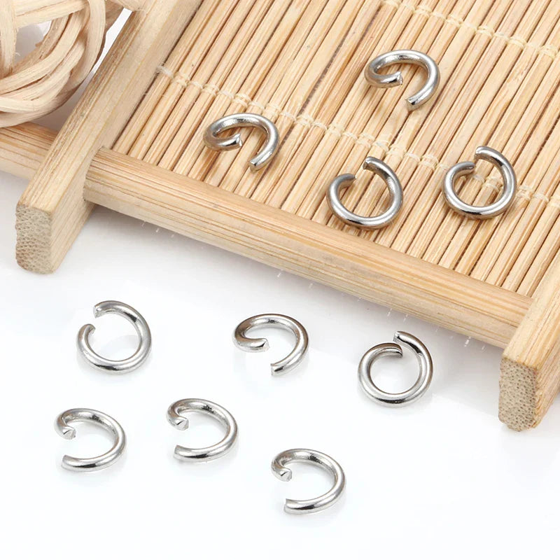 1.5mm Thick Stainless Steel Width 8mm 9mm 10mm 12mm  Open Jump Rings For Jewelry Making Supplies Accessories Findings Not Fade
