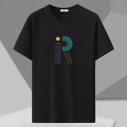Men's Printed T-shirt Plus Size Black Tops 110-180kg 5XL 6XL 7XL 100% Cotton Loose Oversized Tees Big Size Men Clothing 티셔츠