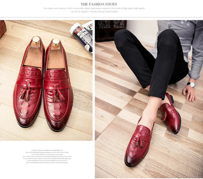 Brand New Mens Casual Shoes Lazy Pointed Leather Shoes Comfortable Sneakers Zapatos De Hombre Snake Skin Dresses 38-47