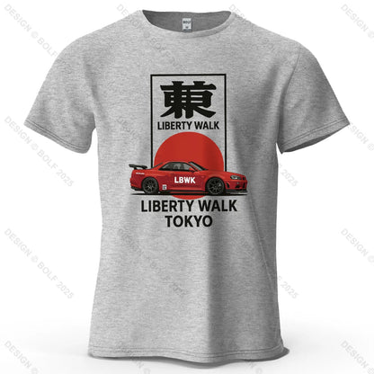Liberty Walk Tokyo Printed Men's T-Shirt 100% Cotton Oversized Stylish Graphic Tees for Women Tops Tees Casual Streetwear