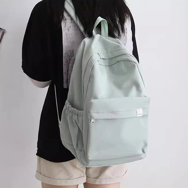 New Waterproof Nylon Women Backpack Female Travel Bag Backpacks Schoolbag for Teenage Girls Solid Color Bookbag Mochila Bookbag