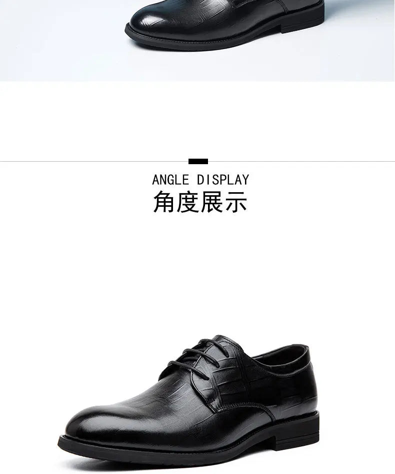 Men's Business Dress Leather Shoes First Layer Cowhide Men Sandals Casual Shoes Inner Height Increase Shoes