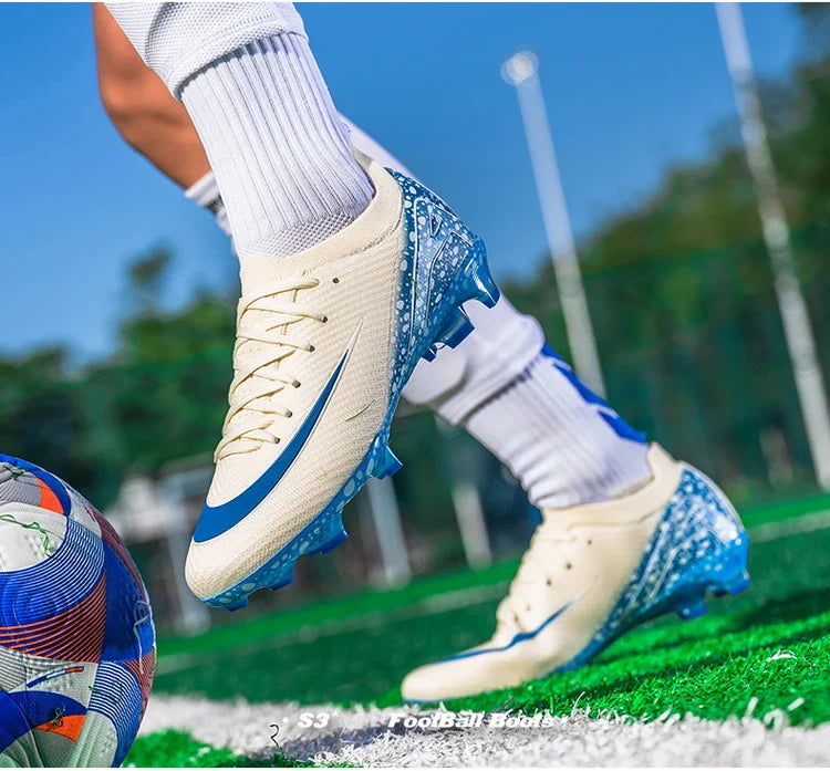 Soccer Cleats for Men Women AG/TF Breathable Cushioned Insole Anti-Slip Outdoor Sports Artificial Grass Football Boots