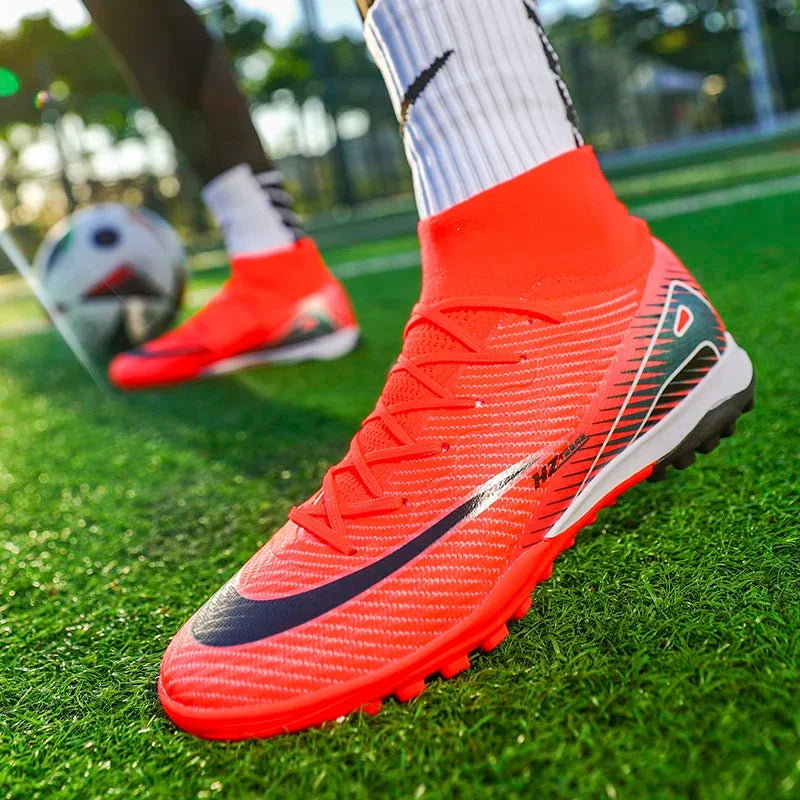 New Men Women Professional Football Boots Training Cleats Sport Sneakers Trainer Lightweight Grass Non-slip Match Soccer Shoes